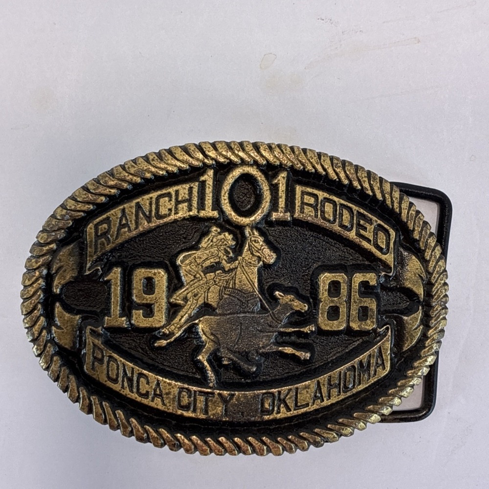 VTG Ranch 101 Rodeo 1986 Ponca City, Oklahoma Belt Buckle Limit Edition 1 of 100